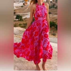 Anthropologie Abel the Label Charlotte Floral Maxi Dress Size Medium